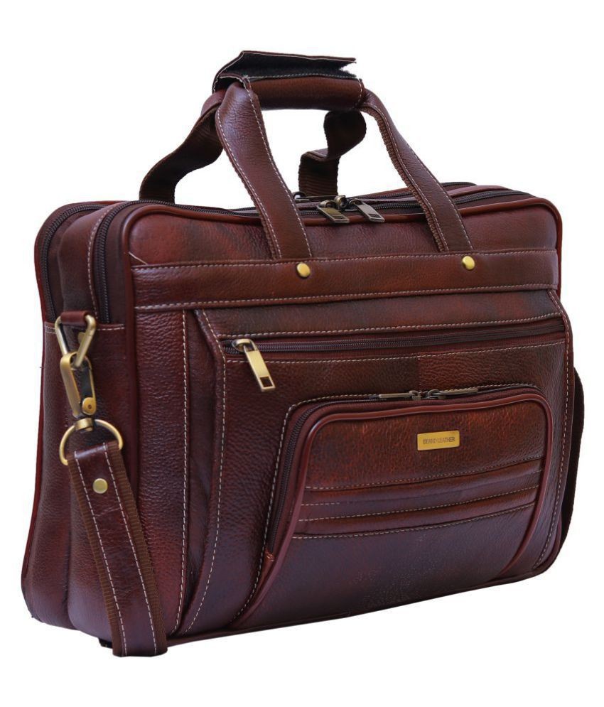 Leather bag for office